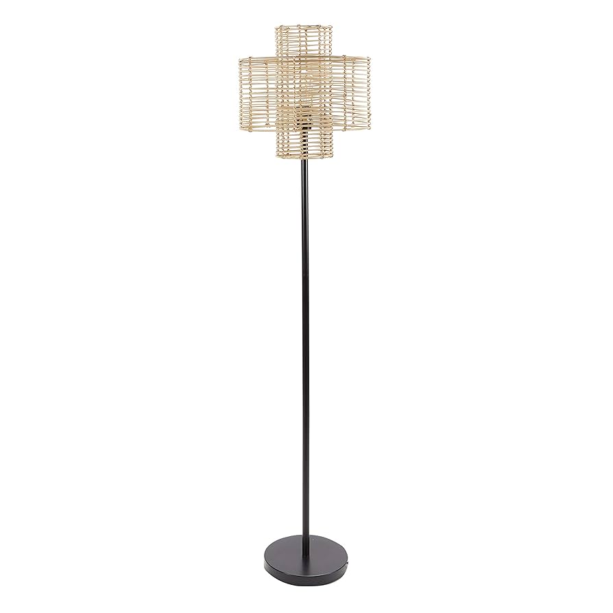 Amazon.com: Silverwood Cyndi Rattan Floor Lamp, Black 15